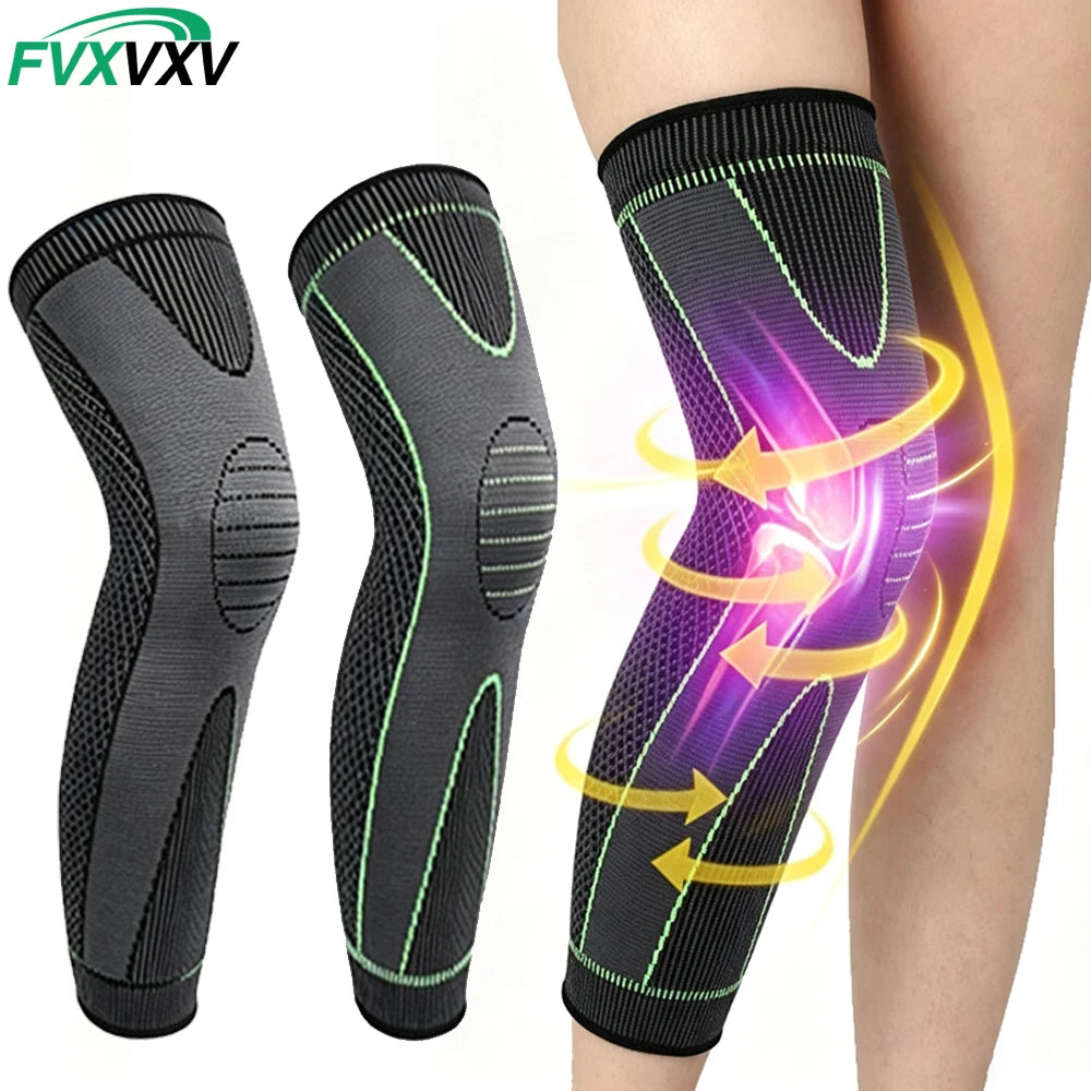 1/2PCS Full Leg Sleeves Long Compression Leg Sleeve Knee Sleeves Protect Leg, for Man Women Basketball, Arthritis Cycling Sport Quick Pick Grocers