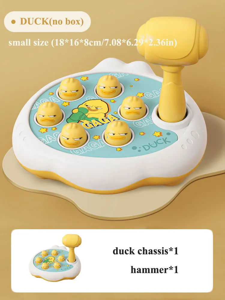 Duck/Frog/Pig Baby Toy Montessori Learning Game Educational Puzzle Gift for 12 24 Months Toddler Boy/Girl with Hammer Econic Blanks