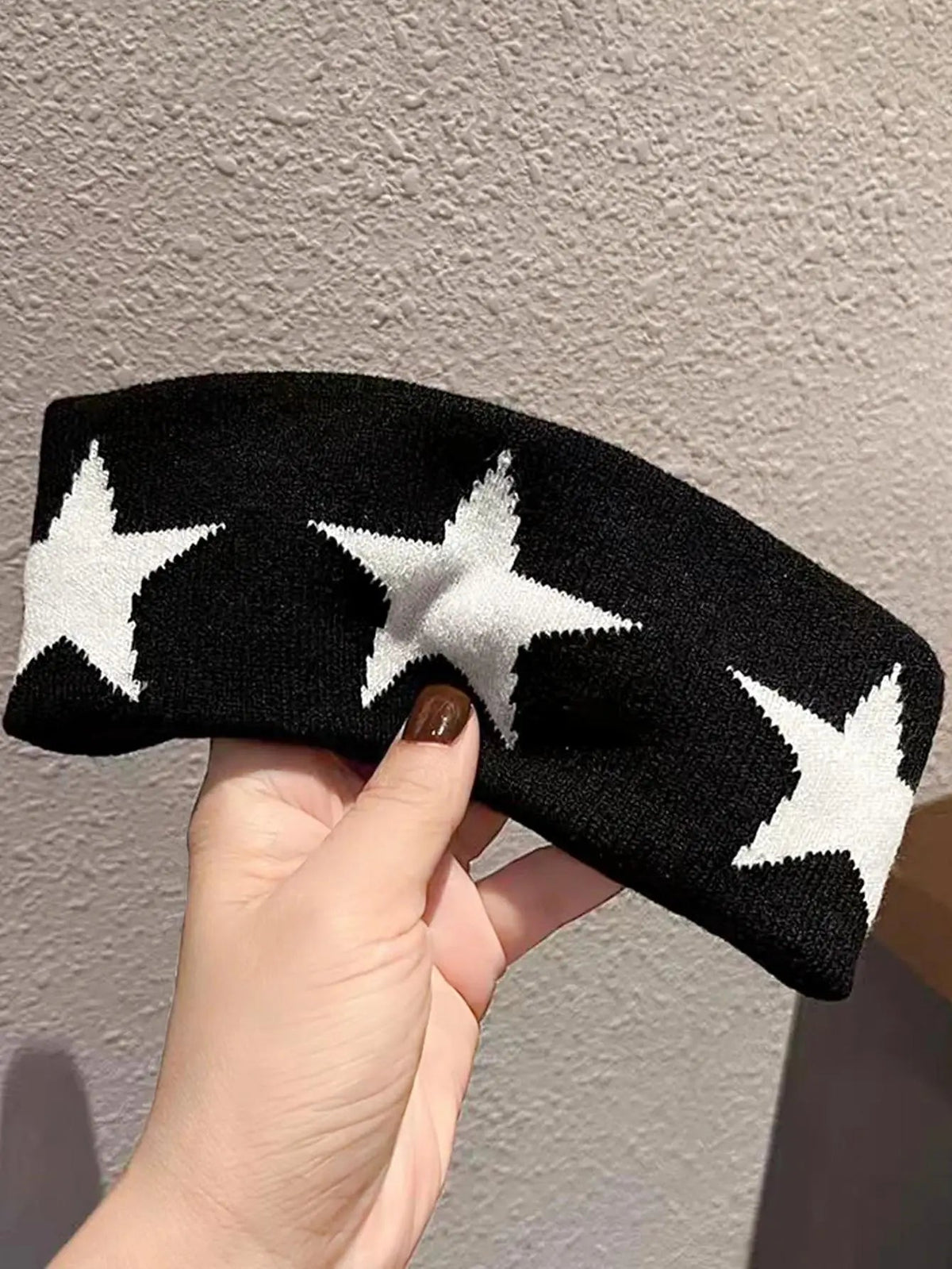 1/2Pcs Black White Star Headbands for Women Girls Yoga Workout No Slip Soft Hair Accessories Head Wraps Fashion Hairbands Quick Pick Grocers