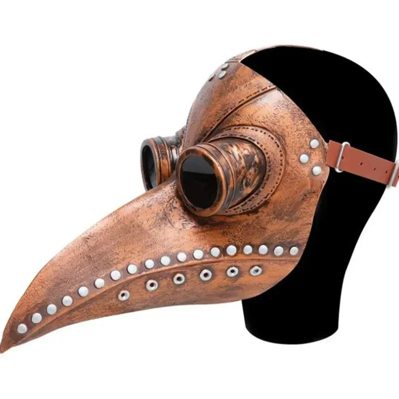 Black Rubber Plague Doctor Mask Costume Halloween Cartoon Spooky Steampunk Gas Latex Mask for Kids and Adults Cosplay Props Quick Pick Grocers