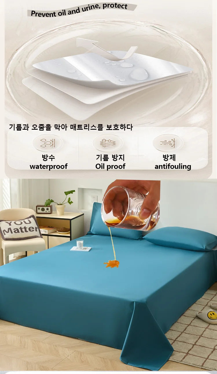 KDJEIKZ  Waterproof Matted Oversized Bed Sheet Incontinence Prevention Urinary Pad Bedspread Cover Dustproof Washable No Pillow Quick Pick Grocers