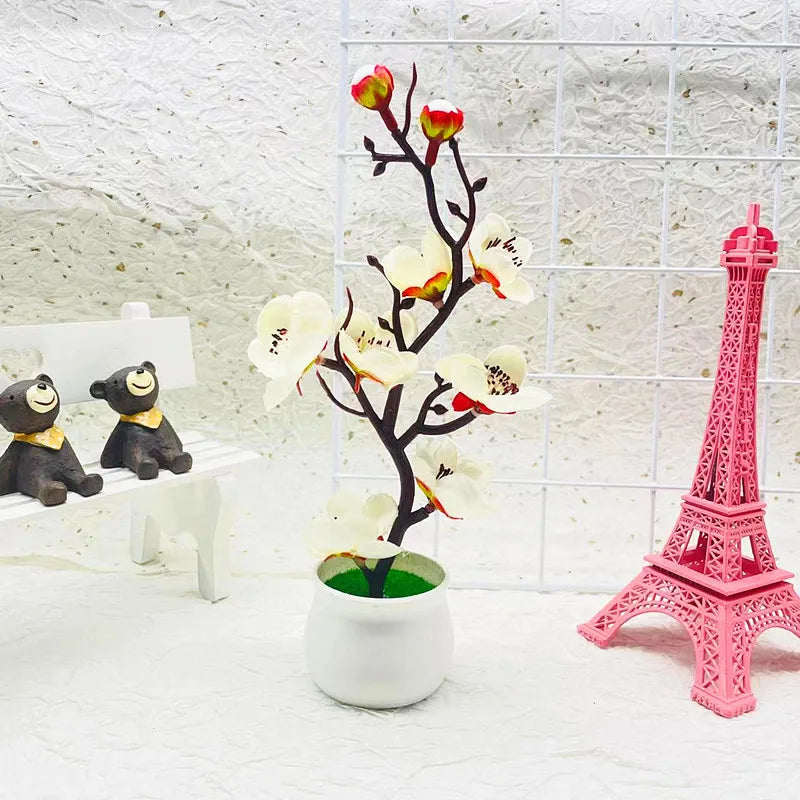 2025 HOT Mother's Day New Artificial Plants Bonsai Small Tree Simulation Pot Plants Fake Flowers Table Potted Ornaments Home Quick Pick Grocers