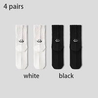 4 Pairs Men's Cotton Work Socks Cushioned Long Running Breathable Ankle Crew Socks  Casual Socks for Men Cycling socks Quick Pick Grocers