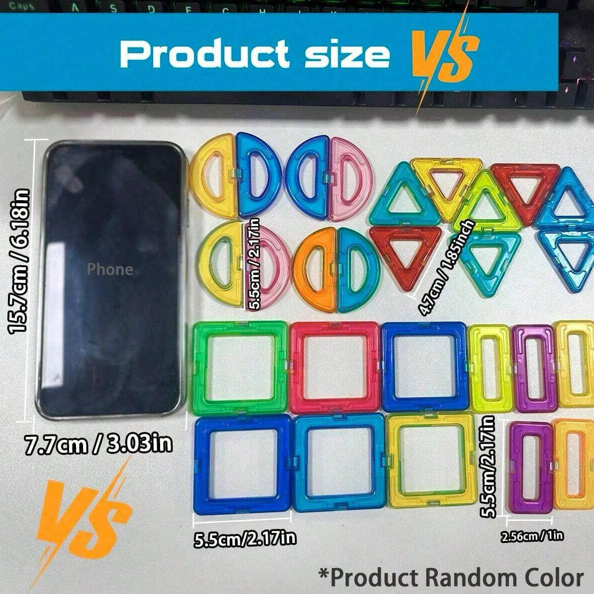 Magnetic Building Blocks DIY Magnets Toys medium size STEM Toys Construction Toys Learning Educational Magnet Toys Econic Blanks