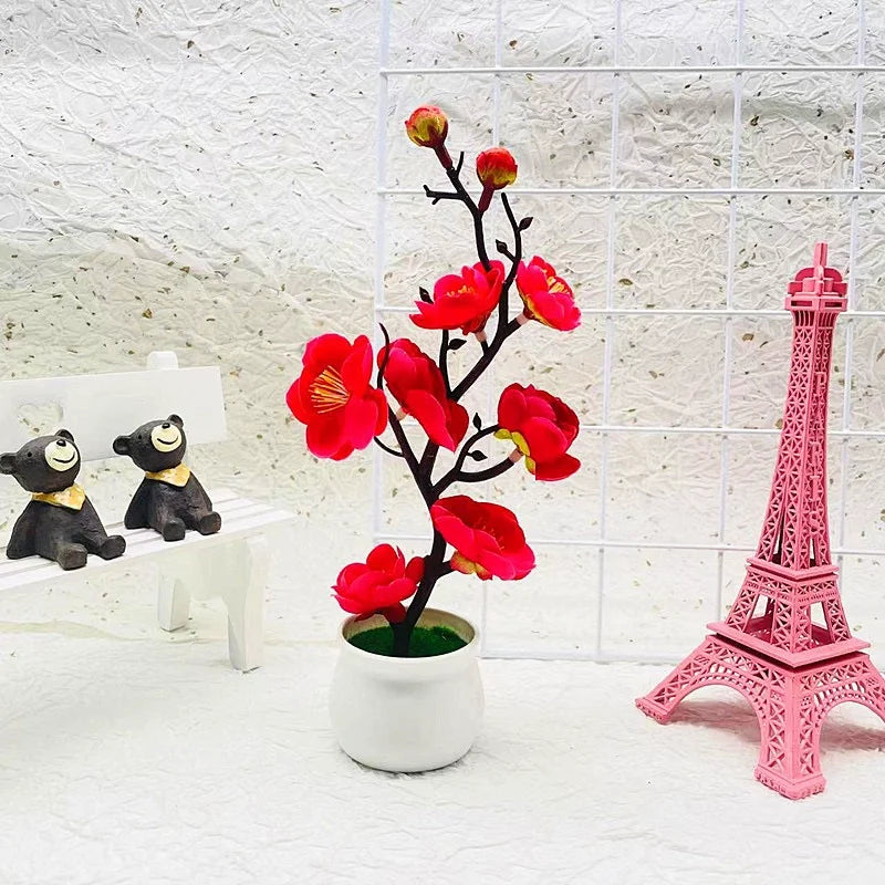 2025 HOT Mother's Day New Artificial Plants Bonsai Small Tree Simulation Pot Plants Fake Flowers Table Potted Ornaments Home Quick Pick Grocers