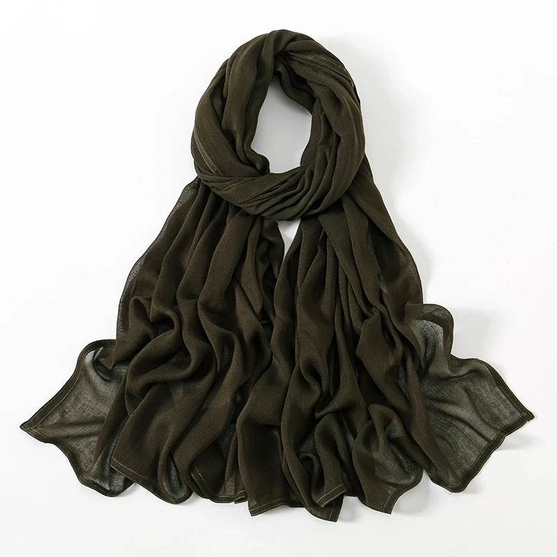 Fashion Modal Hijab Rayon Cotton Shawls Muslim Hijabs For Women Plain Scarf Big Size Headscarf Islamic Turban Headband 190*85cm Quick Pick Grocers