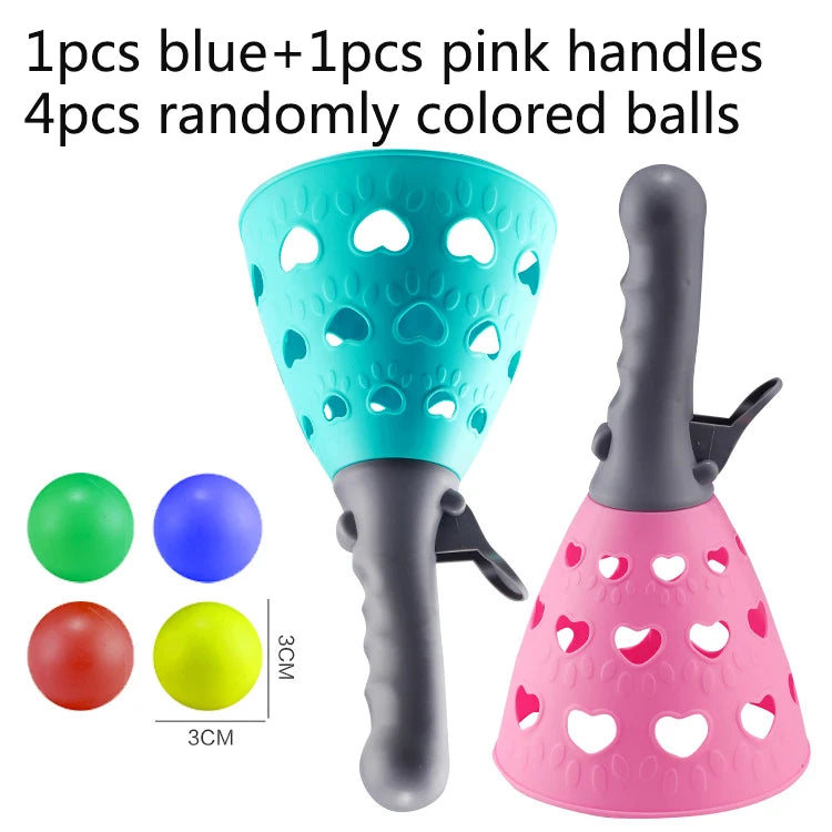 Children Sports Toys Toss & Catch Ball Sticky Balls Summer Outdoor Beach Toy Multiplayer Game Parent-child Interaction Gifts TMZ Quick Pick Grocers