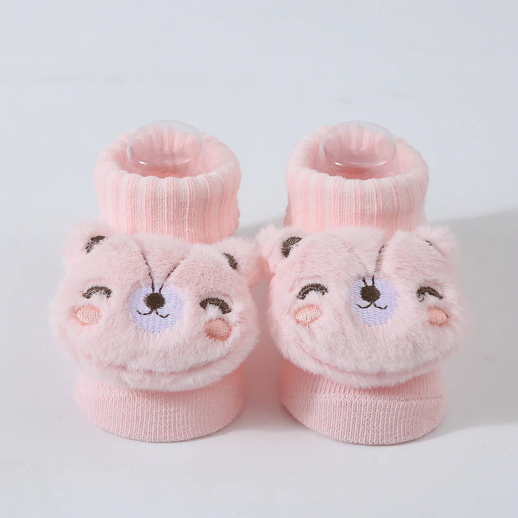 Cute Cartoon Doll Newborn Socks Spring New Baby Soft Solid Prewalker Knitted Sock For Girls Boys Infant Knitting Floor Socks Quick Pick Grocers