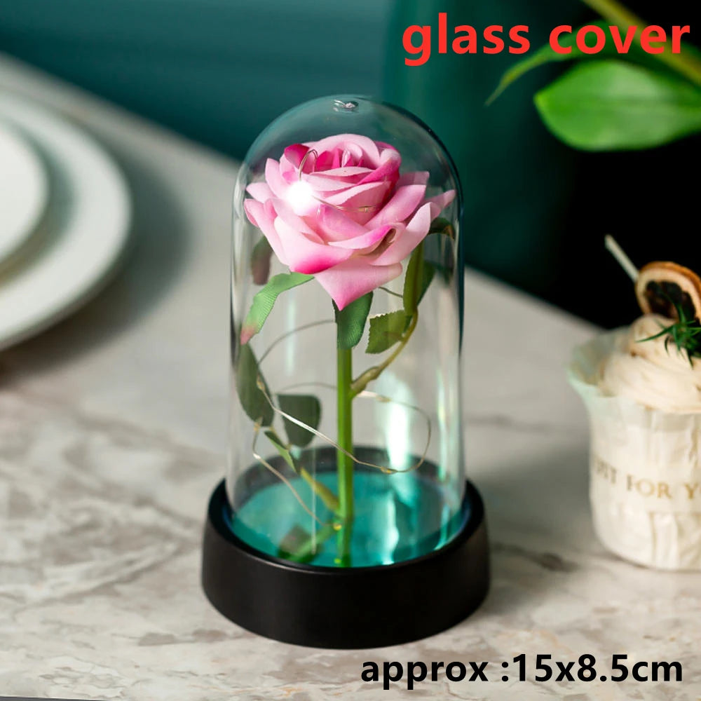 LED Galaxy Three Rose Artificial Flowers, Wedding Decoration, Creative Valentine'S Day and Mother'S Day Gift without Battery 1Pc Quick Pick Grocers