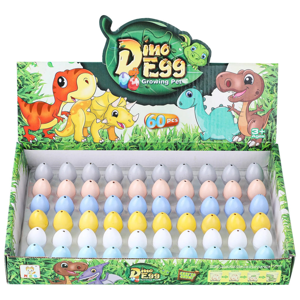 Sunpao 60pcs Magic Dinosaur Eggs Hatching in Water Growing Dinosaur Egg Animal Breeding Educational Toys for Children Kids Gifts Quick Pick Grocers