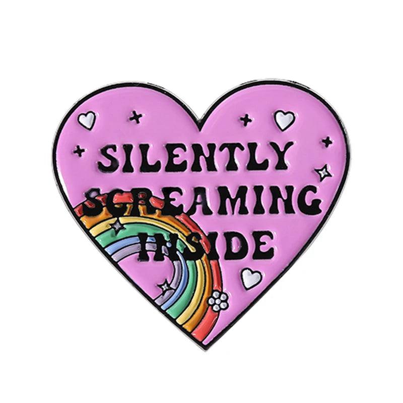 LGBTQ Pride Collect You Are Safe With Me Enamel Pins Rainbow Spaceship UFO Shield Cat Brooches Lapel Badges Jewelry Lover Gifts Quick Pick Grocers