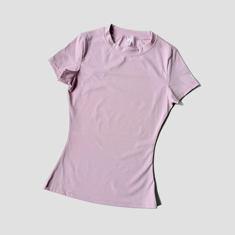 Women Yoga Top Seamless Sport T Shirts Fitness Clothes Short Sleeve Yoga Shirt Gym Top Running  Active Wear Quick Pick Grocers