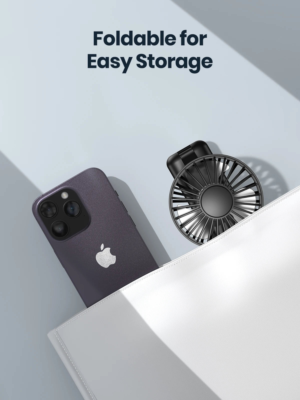 TOPK Portable Mini Fan,2400mAh USB Rechargeable Hand Neck Fan 3in1 Personal Electric Fan Standing Fans for Room Camping Foldable Quick Pick Grocers