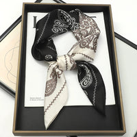 2025 New Fashion 70X70cmPrinted Women's Scarf Pashmina Silk Scarf Square Shawl Decorative Headband Neck Luxury Design Bandana Quick Pick Grocers