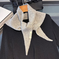 Knitted Scarf Women 100% Wool Winter Warm Scarves Bright Solid Color Design Thickened Shawl Soft Triangle Pashmina Neck 2025 NEW Quick Pick Grocers