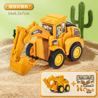Engineering Vehicle Model Press Sliding Car Excavator Bulldozer Children Educational Construction Vehicle Toy Kids Boy Gift Quick Pick Grocers
