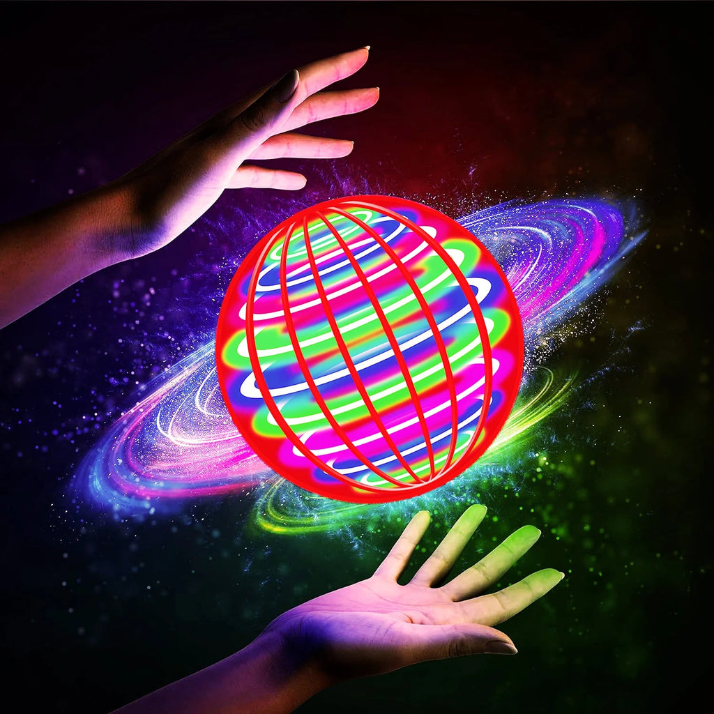 Flying ball, automatic spinning ball, LED dazzling lights, floating magic, fan, UFO flying machine, toy, gift, game, sports ball Quick Pick Grocers