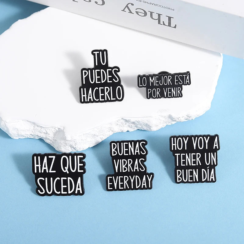 Funny Quote Enamel Pins Positive Saying Pop Music Rock Band LGBT Rainbow Brooches Lapel Badge Funny Jewelry Gifts for Friends ﻿ Quick Pick Grocers