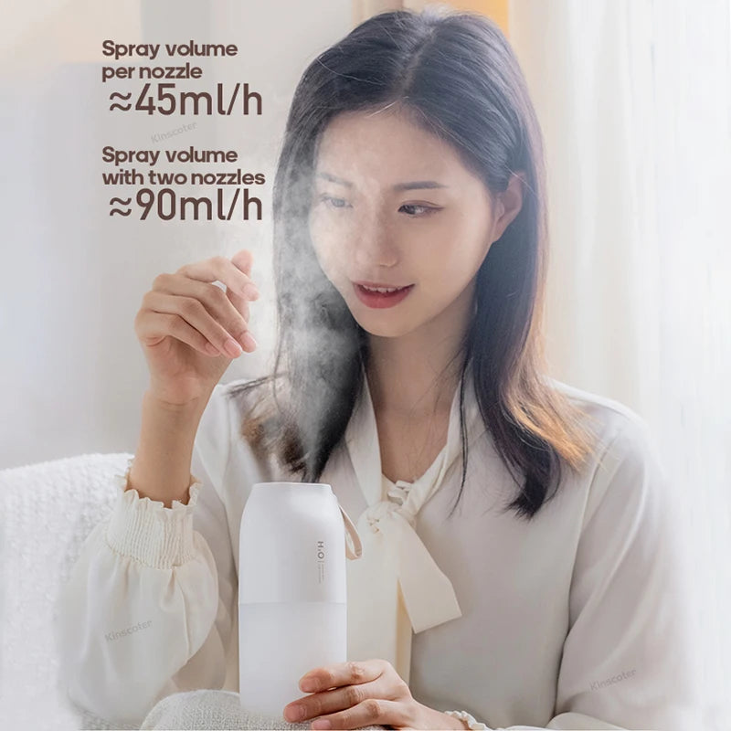 KINSCOTER Ultrasonic Air Humidifier 300ml 2000mAh Battery USB Sprayer Diffuser Releases Smooth Water Mists for Home Office Quick Pick Grocers
