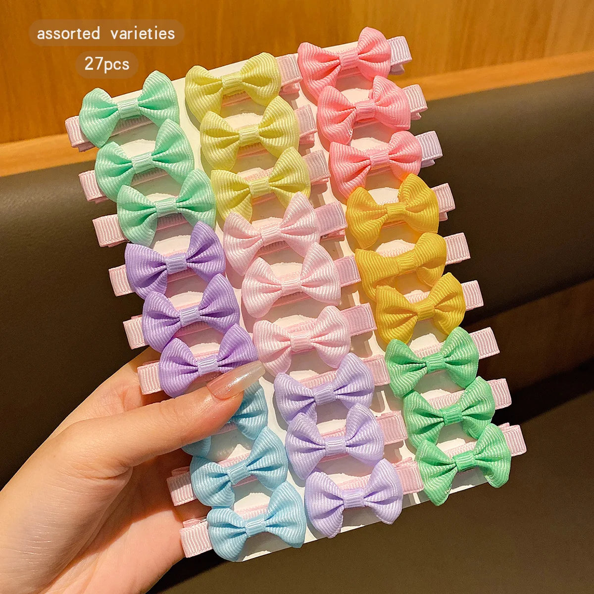 30 colored random bow fabric hair clips suitable for daily use as hair accessories Quick Pick Grocers