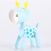 LED Night Light Mini Folding Desk Lamp Cute Pet Lights Dog Deer Portable Night Light Student Living Room Decor Gift Quick Pick Grocers