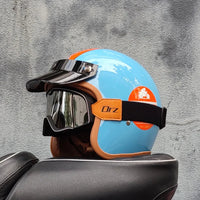 Retro semi-open motorcycle helmet cross-country motorcycle accessories motorcycle helmet 3/4 retro helmet in winter Quick Pick Grocers