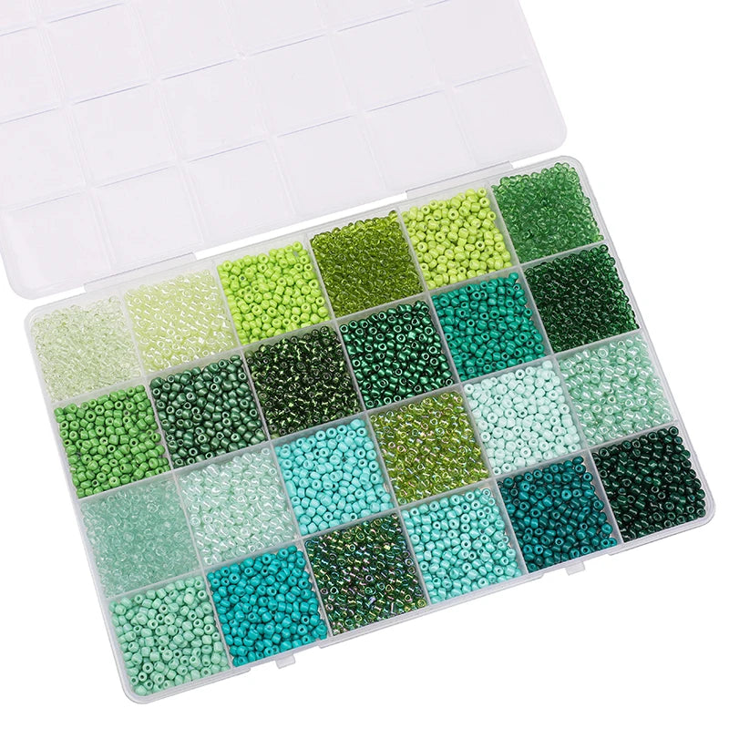 About 5200Pcs24 Grid Rice Bead Box Handmade DIY Jewelry Bracelet Earrings Kandi Jewelry Accessories Materials Econic Blanks