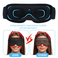 3D Sleeping Mask Block Out Light Sleep Mask For Eyes Soft Sleeping Aid Eye Mask for Travel Eyeshade Night Breathable Slaapmasker Quick Pick Grocers