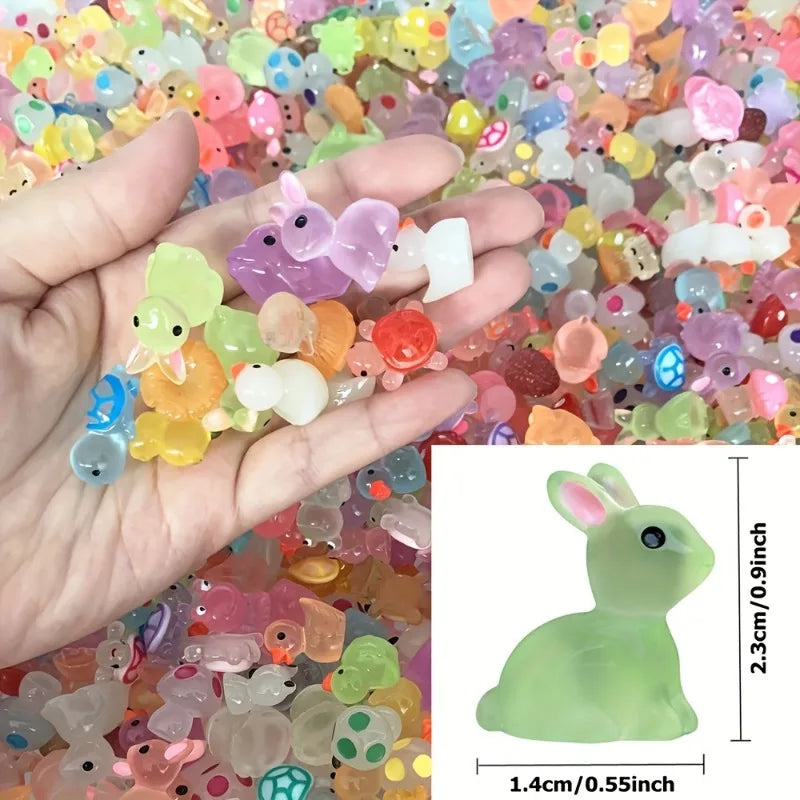 10/30/60PCS Mini Surprise Blind Bags Luminous Animal Figurines Miniature Mystery Bag For Potted Dollhouse Fairy DIY Garden Decor Quick Pick Grocers