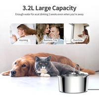 Stainless Steel Pet Water Feeder Cat Automatic Water Fountain USB Electric Mute for Cat Dog Filter Fountain Smart Drinking Bowl Econic Blanks