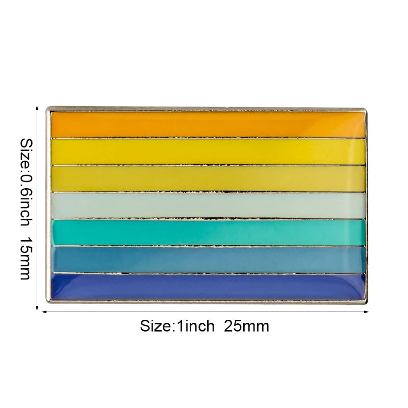 Pride Badge Bisexual Pansexual Brooch Lesbian Pride Pin Flag LGBTQ Gay Flag Lapel Pin Quick Pick Grocers