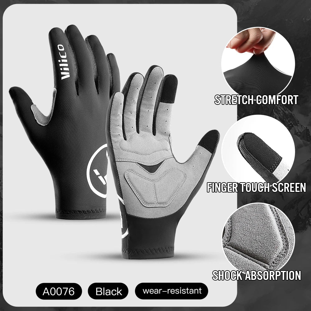 Vilico Professional Outdoor Cycling Gloves With Sensitive Touch Screen Shock Absorption Anti Slip Wear-resistant Riding Gloves Quick Pick Grocers