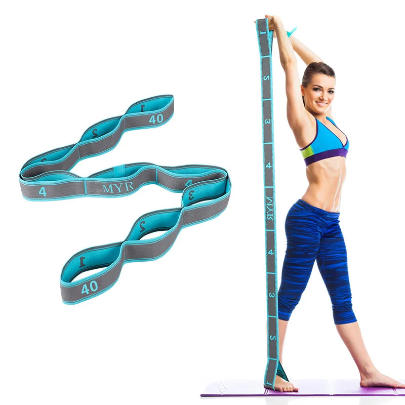 Elastic Yoga Stretching Strap with Loops, Stretch Strap for Ballet, Leg, Body, Stretch Band for Yoga, Dance, Pilates, Gymnastics Quick Pick Grocers