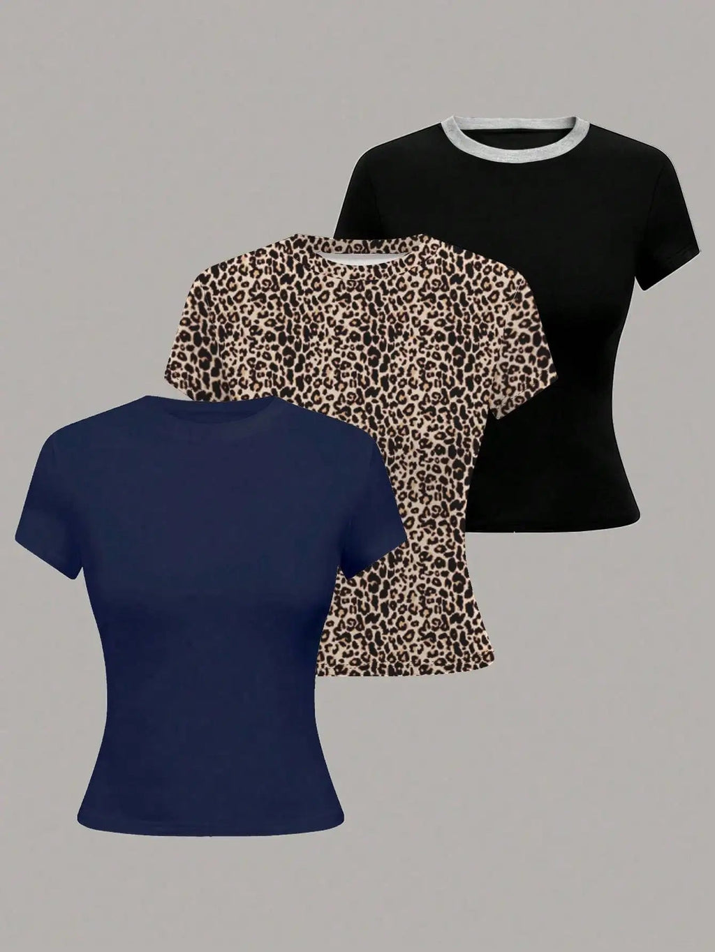 Women's Solid Color Short Sleeve T-Shirt, Minimalist Basic Top for Summer Quick Pick Grocers