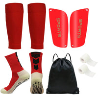 5PCS Set Drawstring Ball bag Football Sock Men Women Leg Guards Shin Pad for Sports Training Leg Cover Grip Soccer Socks Bandage Quick Pick Grocers