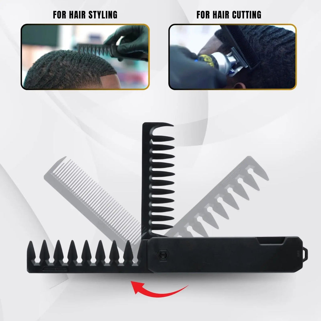Mulitfunctional Folding Hair Comb Wide Tooth Oil Head Styling Beard Comb Hair Clipper Combs 1/2/3 In1 Portable Hairdressing Comb Quick Pick Grocers