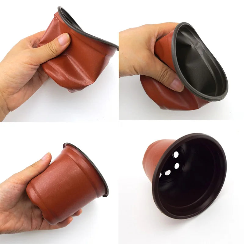 Flower Pot Plastic Grow Box Fall Resistant Tray For Home Garden Plants Nursery Cup Transplant Flower Plant Pots E2 Quick Pick Grocers