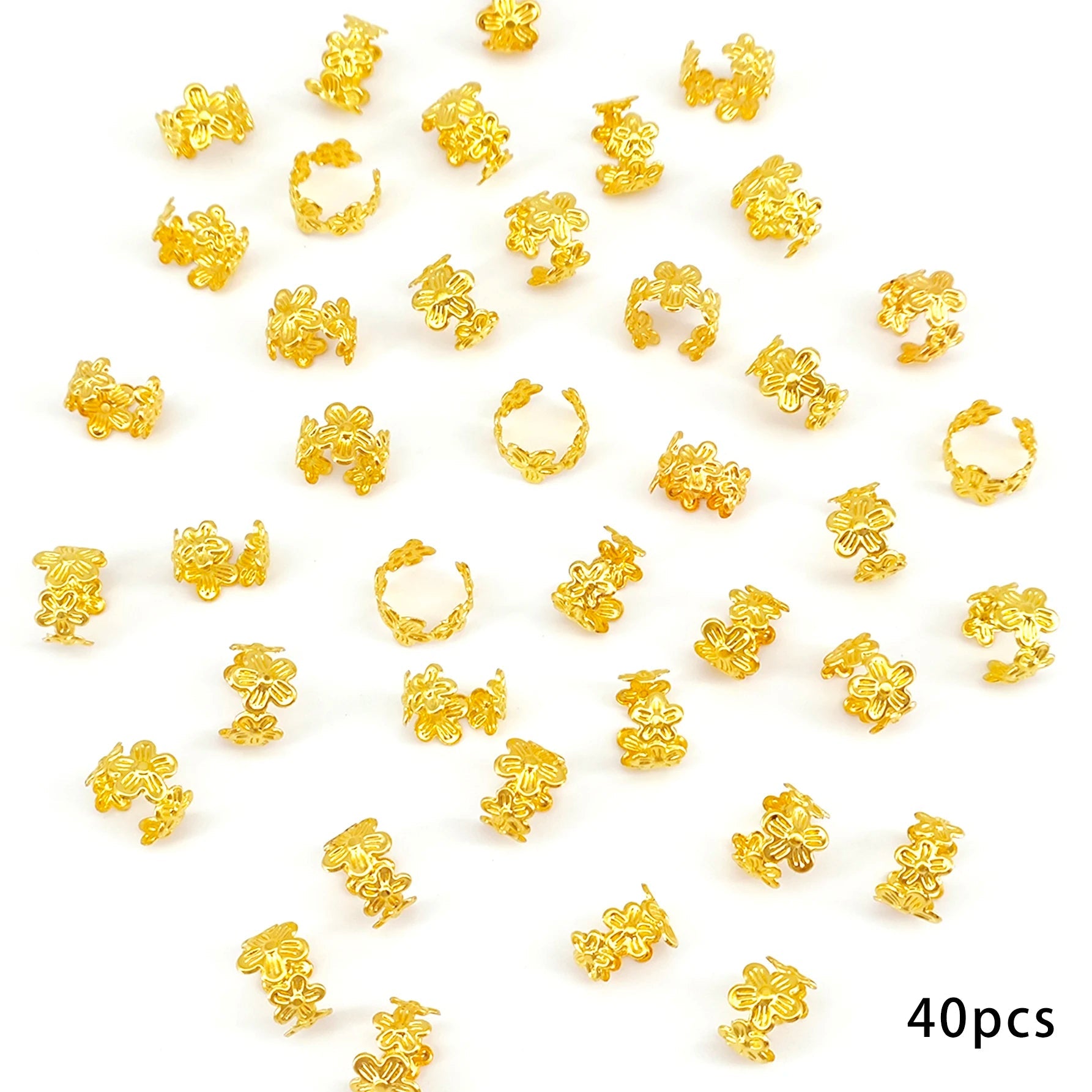 40Pcs Vine Leaf Shaped Alloy Hair Braid Ring Vintage Hair Pin For Dreadlock Women Girls summer Hair Accessories Loc Hair Jewelry Quick Pick Grocers