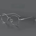 FIRADA Vintage Comfortable Eyeglasses Fashion Round Pure Titanium Eyewear Luxury Prescription Glasses Frame For Men Women ST1644 Econic Blanks