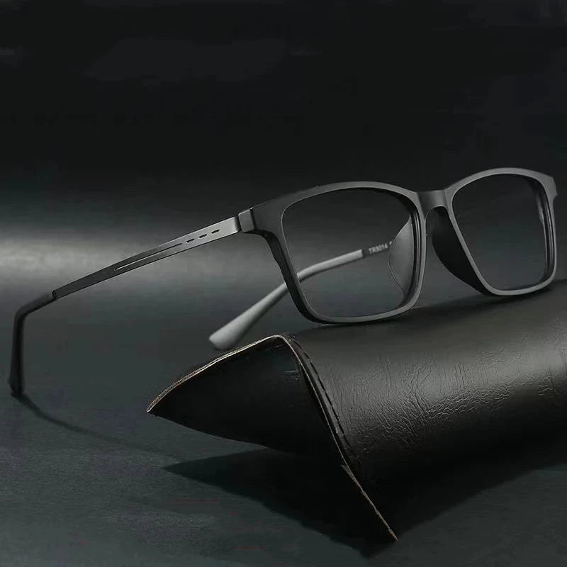 Super Light Comfortable Rubber Titanium Eyewear Square Glasses Frame Myopia Optical Prescription Glasses Frame Men and Women Econic Blanks