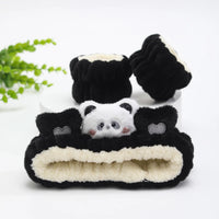 3pcs Wash Face Headband Soft Comfortable Plush Headband Wrist Strap Set For Girls Cartoon Cat Ear Shaped Wash Up Headband Kit Econic Blanks