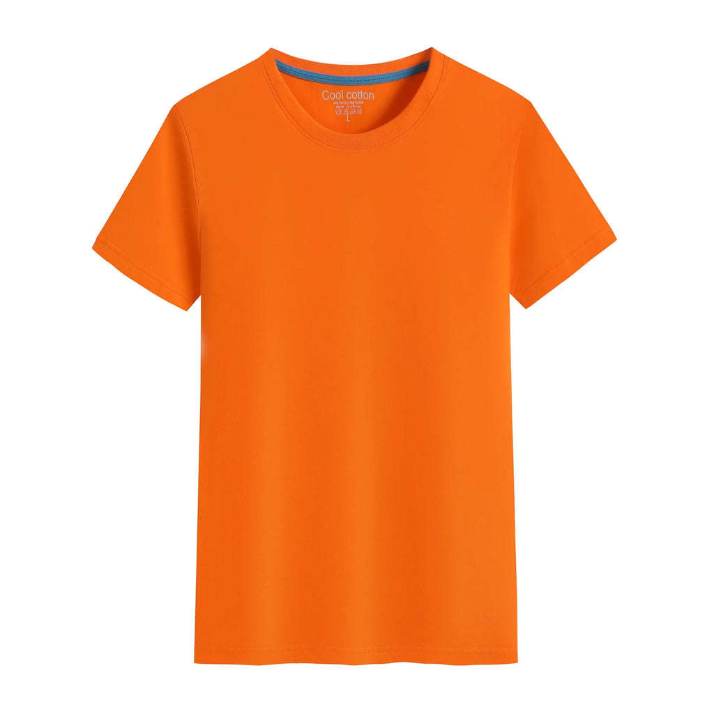 2026 Brand New 100% Cotton Mens T-shirt Pure Color Men T Shirts Round Collar Short-Sleeve Man T-shirt Top Tees For Male Clothes Quick Pick Grocers
