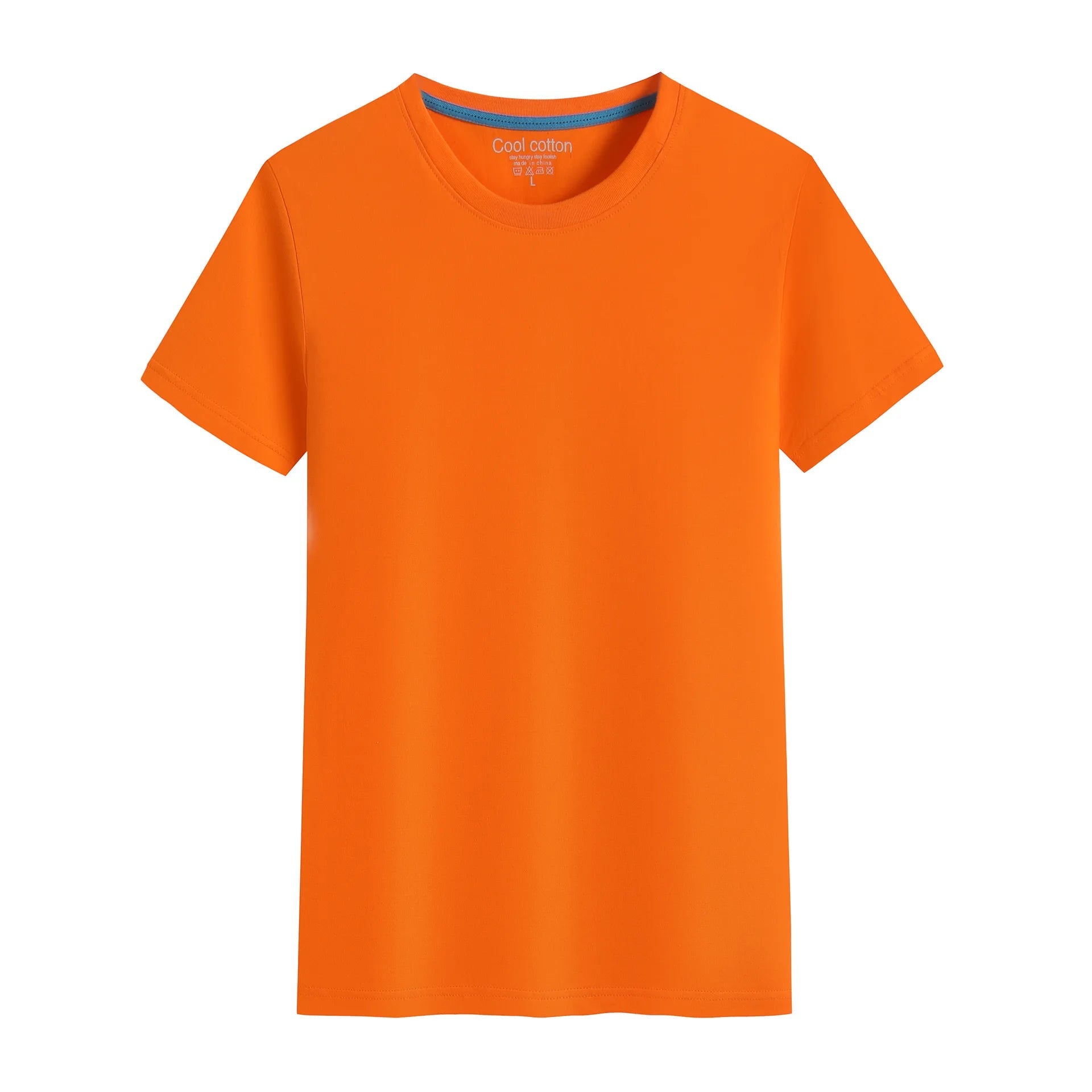 2026 Brand New 100% Cotton Mens T-shirt Pure Color Men T Shirts Round Collar Short-Sleeve Man T-shirt Top Tees For Male Clothes Quick Pick Grocers