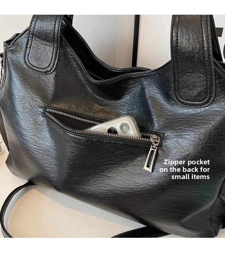 Soft Interior Compartment Shoulder Bags 2026 High Quality Contrasting Colors Bags for Women Fashion Zipper Pu Women's Handbags Quick Pick Grocers