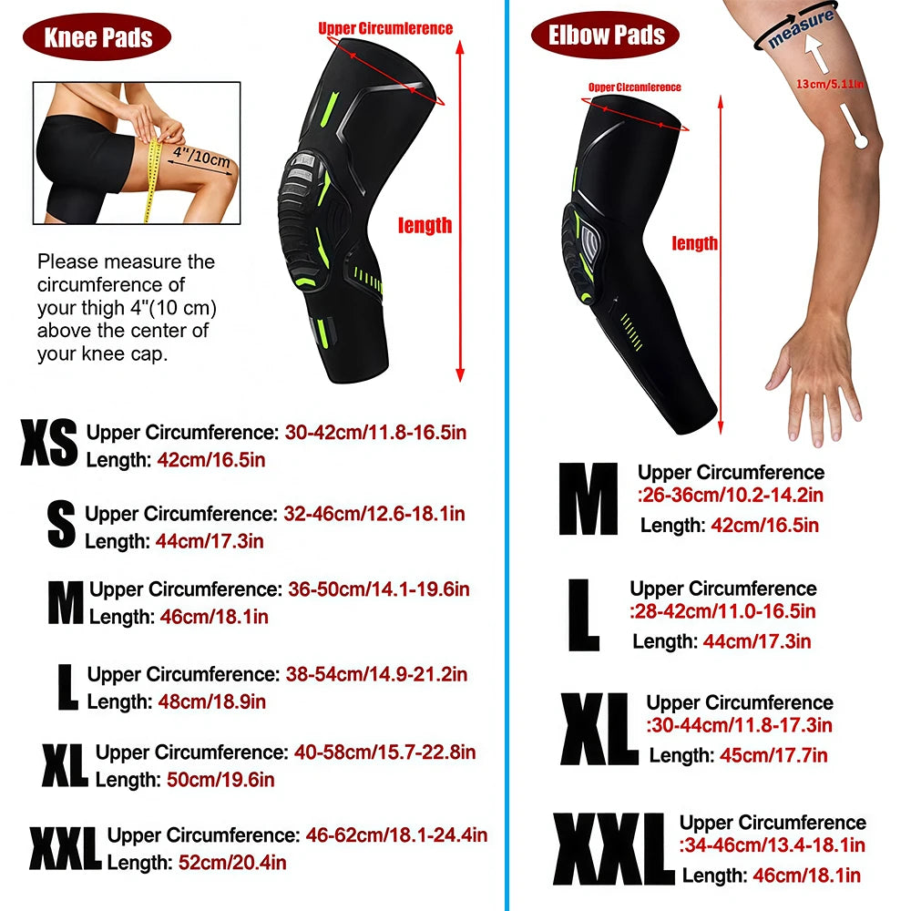 2Pcs/Pair Sport Crashproof Knee Support Pad Elbow Brace Arm Leg Compression Sleeve Outdoor Basketball Football Bicycle Protector Quick Pick Grocers