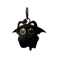 Cute Cartoon Plush Black Cat Keychain Bag Pendant Decoration Kawaii Stuffed Doll Toy Car Keyring Accessories Couples Gift Quick Pick Grocers