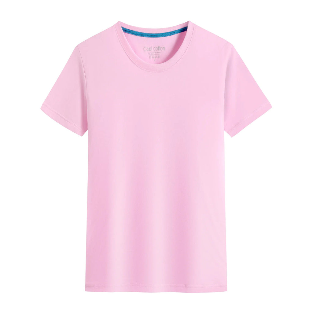 2026 Brand New 100% Cotton Mens T-shirt Pure Color Men T Shirts Round Collar Short-Sleeve Man T-shirt Top Tees For Male Clothes Quick Pick Grocers