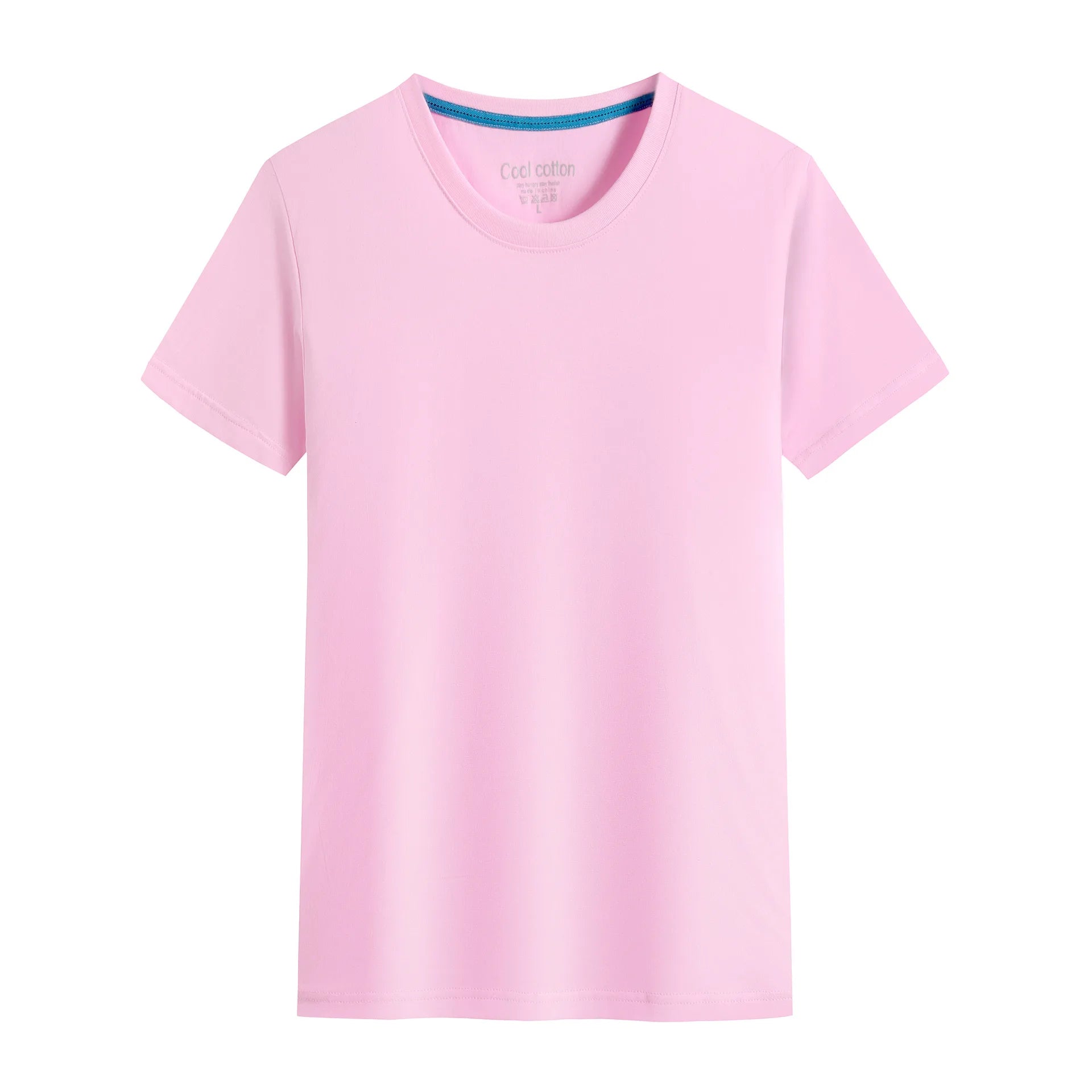 2026 Brand New 100% Cotton Mens T-shirt Pure Color Men T Shirts Round Collar Short-Sleeve Man T-shirt Top Tees For Male Clothes Quick Pick Grocers
