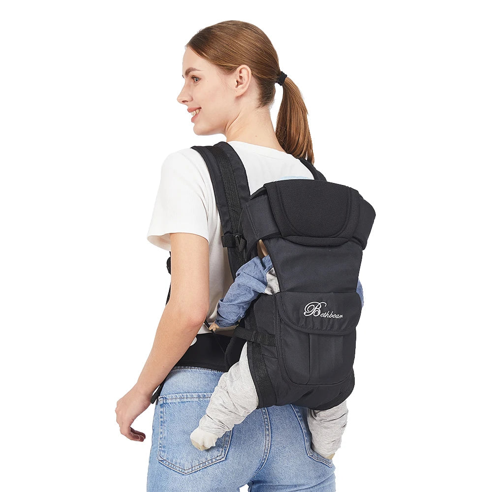 Baby Sling Carrier, 4-in-1 Ergonomic Baby Backpack Carrier, Easily Adjustable Baby Carrier Newborn to Toddler Purest Peak