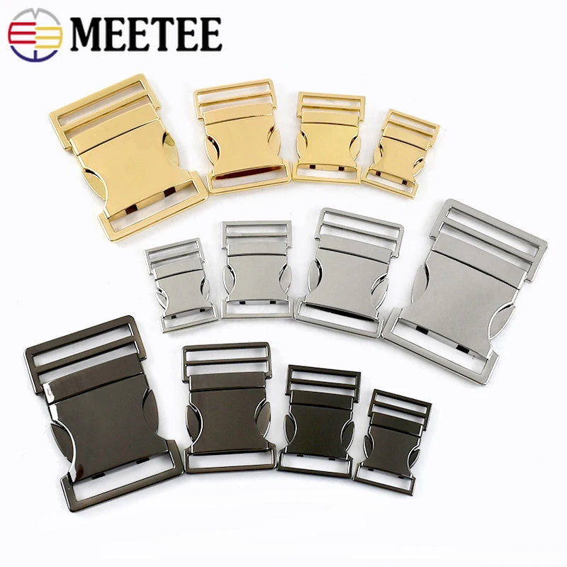 2-10Pcs 20/25/32/38mm Metal Quick Release Buckle Side Bag Strap Adjust Clip Clasp Clothes Belt Hook Closure Dog Collar Hardware Quick Pick Grocers